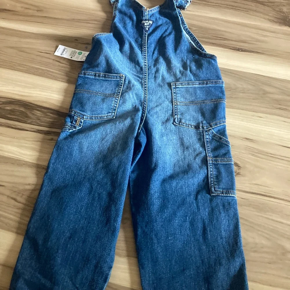 Oshkosh Blue Jeans Overalls Boys Girls 5 T